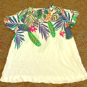 Floral shirt sleeve top